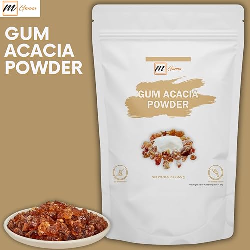 Miniatura 3 de mGanna Gum AcaciaGum ArabicAcacia Senegal Powder  Fibra prebiótica natural  Grado alimenticio y cosmético 227 g  0.5 lbs