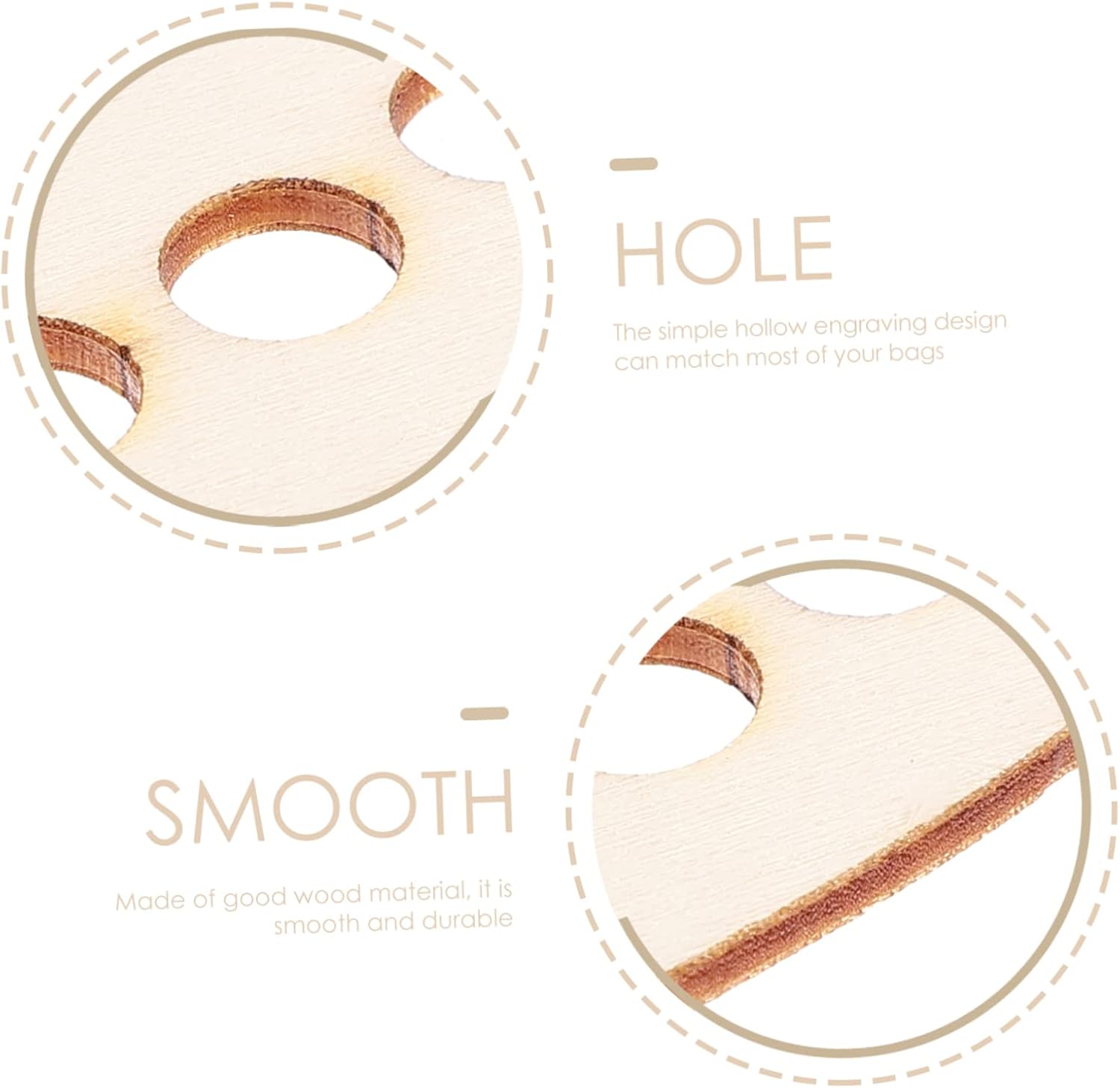 2pcs DIY Knitting Crochet Base Wooden Bag Bottom Shaper Smooth Surface Safe Touch