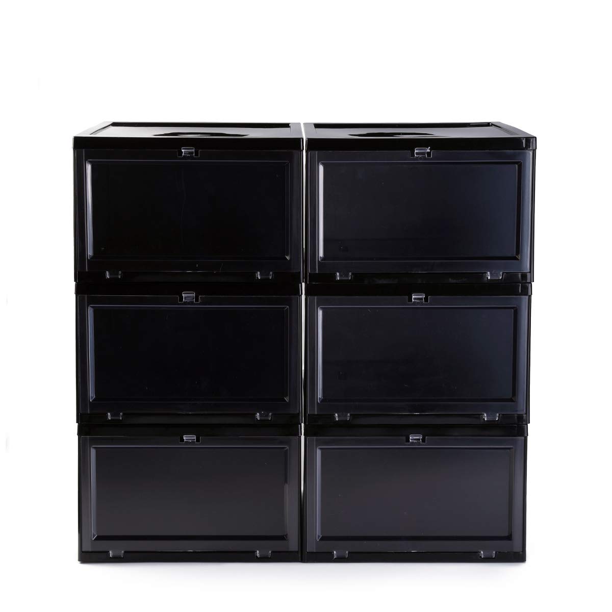 Amazon｜[キックスラボ] SHOE STORAGE BOX 6 BOX SET BLACK ブラック 6
