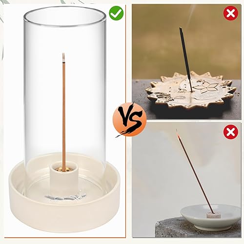 Miniatura 3 de Soporte multifuncional para quemador de incienso, perfecto para varillas de incienso, Palo Santo, salvia y más. Diseño moderno y simple con una