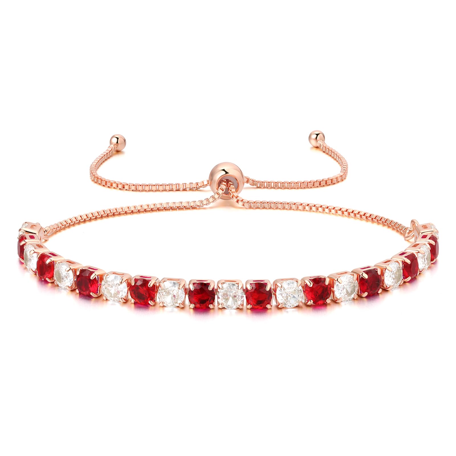 LOVANSPulsera de Mujer, Pulseras chapadas en Oro con Zirconia, Pulsera Ajustable para Mujer, Joyería de Mujer Regalo del Día de la Madre Cumpleaños Mujer