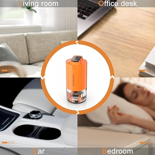 Miniatura 7 de Difusor de coche humidificador de coche recargable aromático difusor de aceite esencial con USB LED y sensor de vibración inteligente de niebla fría