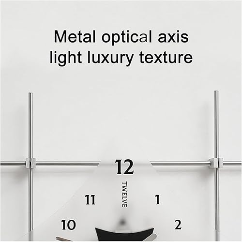 Miniatura 5 de Relojes de pared grandes de 16 pulgadas para decoración de sala de estar, reloj de pared moderno, eje de lámpara de metal ajustable, colocadomontado