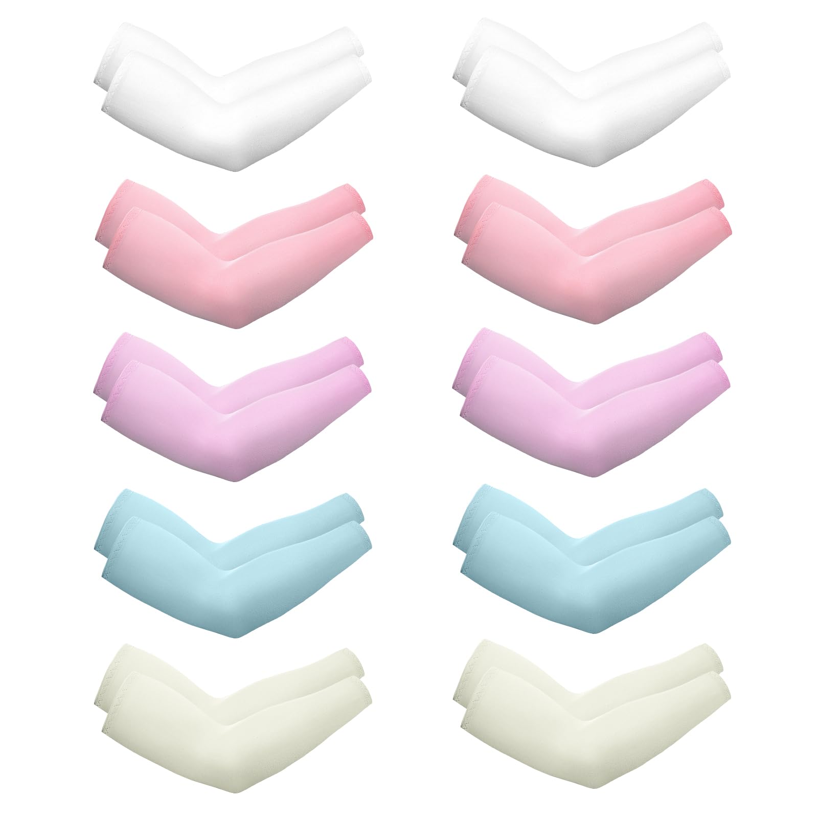Boao 10 Pairs UV Arm Sleeve for Men Women Cooling Tattoo Cover up Compression Sun Protection Sleeves for Outdoor Activities