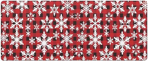 Tapete de baño de copos de nieve de Navidad para bañera, antideslizante, de secado rápido y absorbente, tierra de diatomeas, fregadero de ducha,