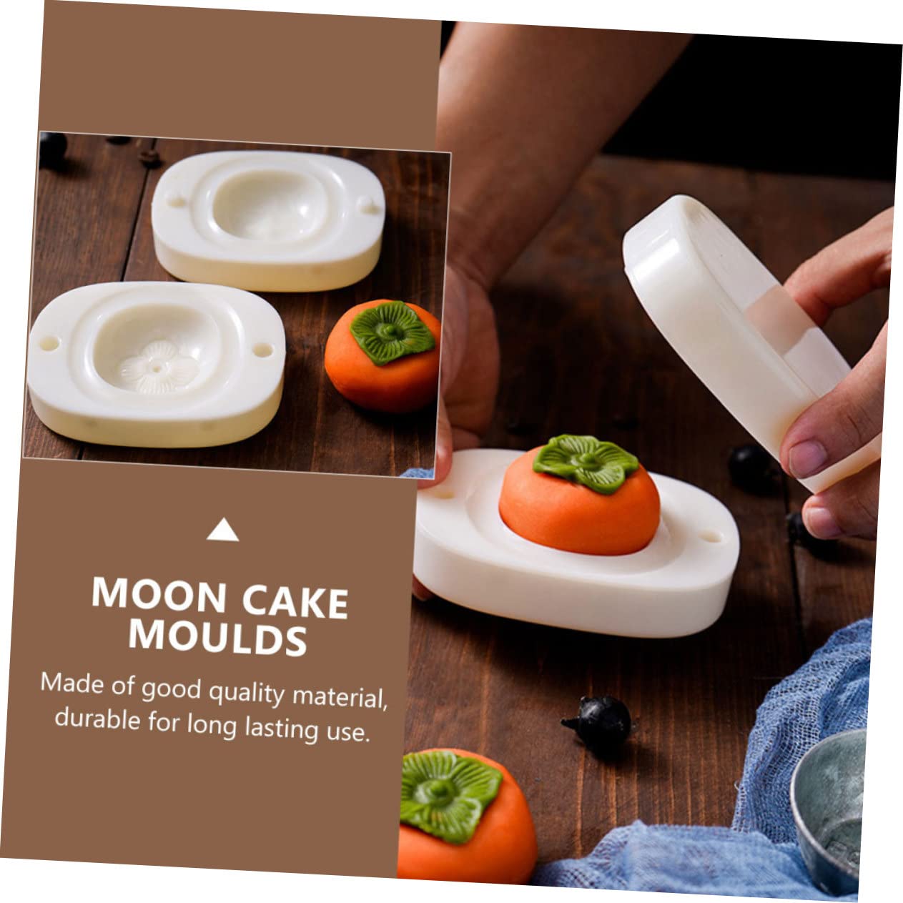 ABOOFAN Lot De 2 Jolis Moules À Gâteau De Lune Sans Trou À Presser À La Main Pour Une Cuisson Exquise Du Gâteau De Lune