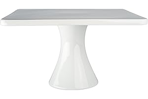 BIA Cordon Bleu - 11&quot; x 6.25&quot; White Porcelain Square Cake Stand