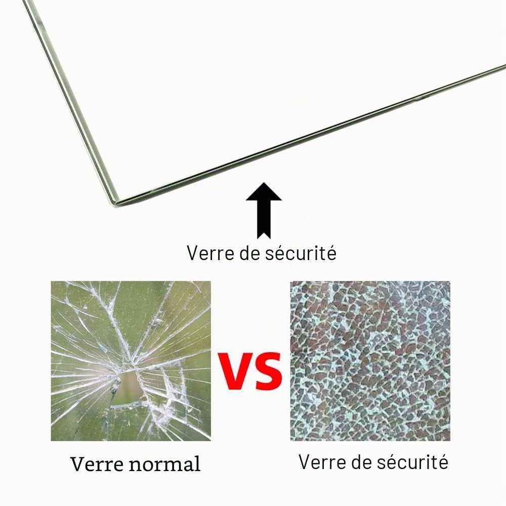 Melko Plaque de Sol en Verre de Cheminée - Protection Contre les Étincelles - Verre de Sécurité ESG - Rectangulaire 70 x 70 cm