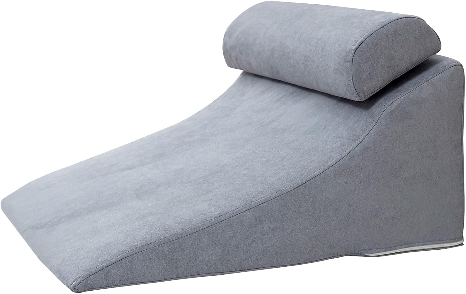 AMUFJJ 24" Width Bed Wedge Pillow, During Pregnancy/Kid/Elderly Pillow Wedges with Removable Cover, Post Surgery/Waist Back Support Bed Wedge Pillow(Gray)