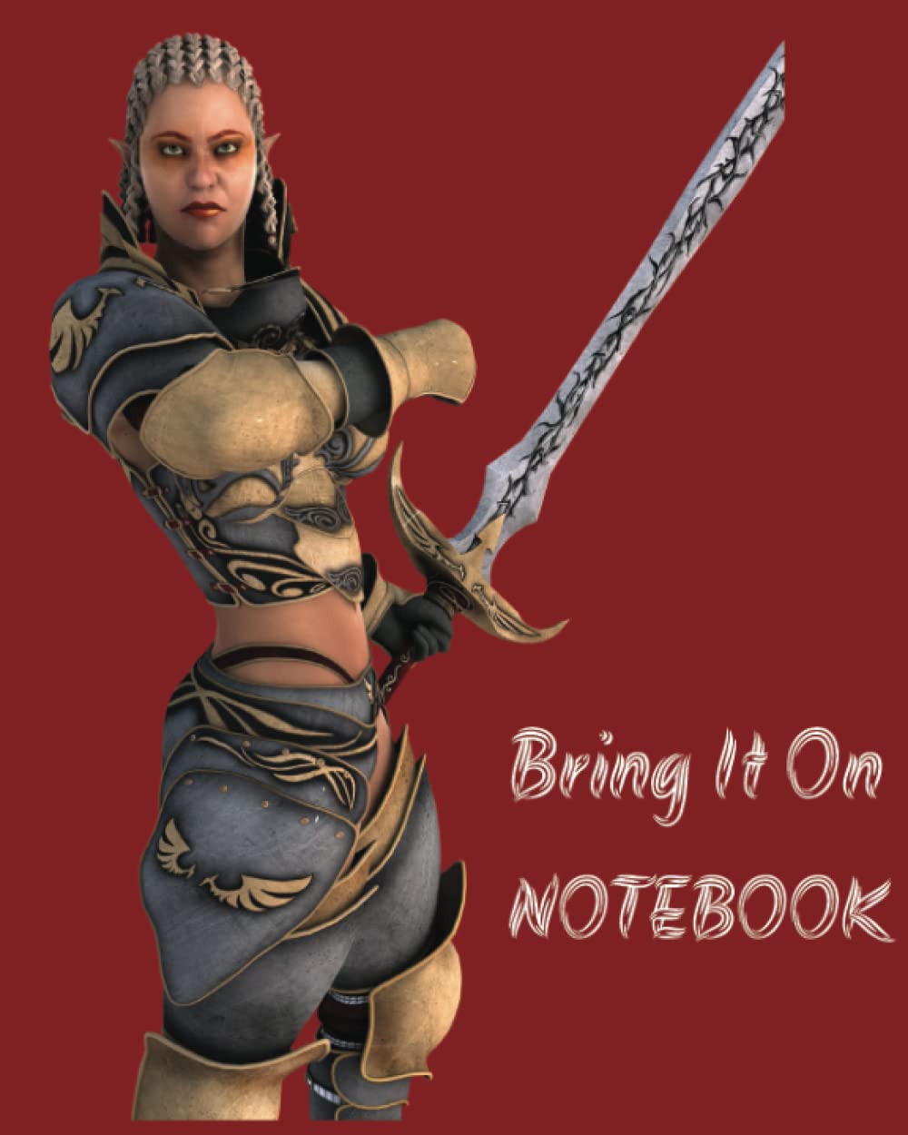 Bring It On Notebook: Blank ruled note paper with date line for Superwomen 100 Pages Paperback 8"x10"