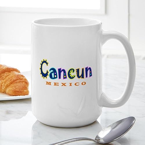 Miniatura 6 de CafePress Cancun - Taza grande de cerámica para café, 15 oz (15.0 fl oz)