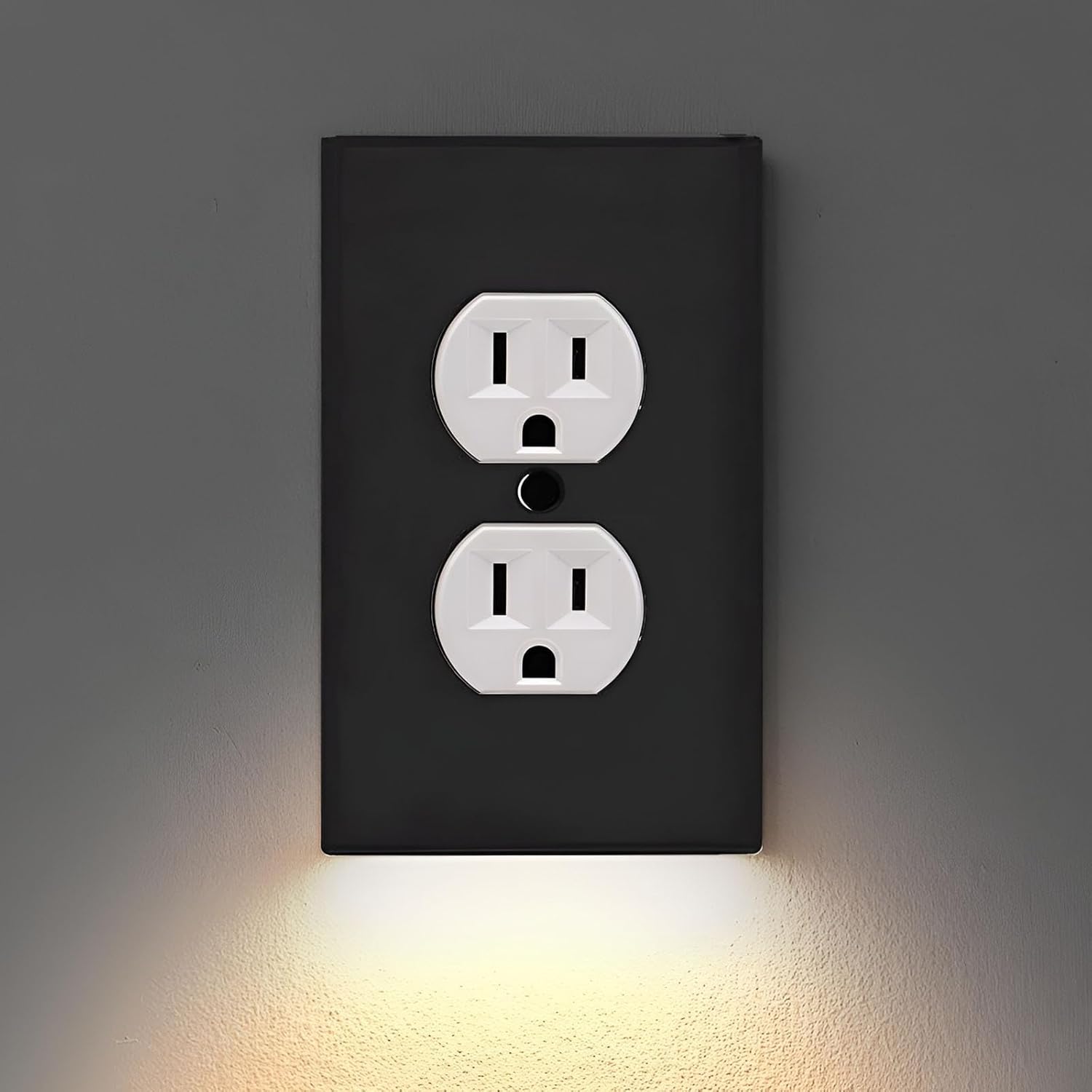 Outlet Wall Plate with LED,2 Pack Wall Plate Night Light, Easy to