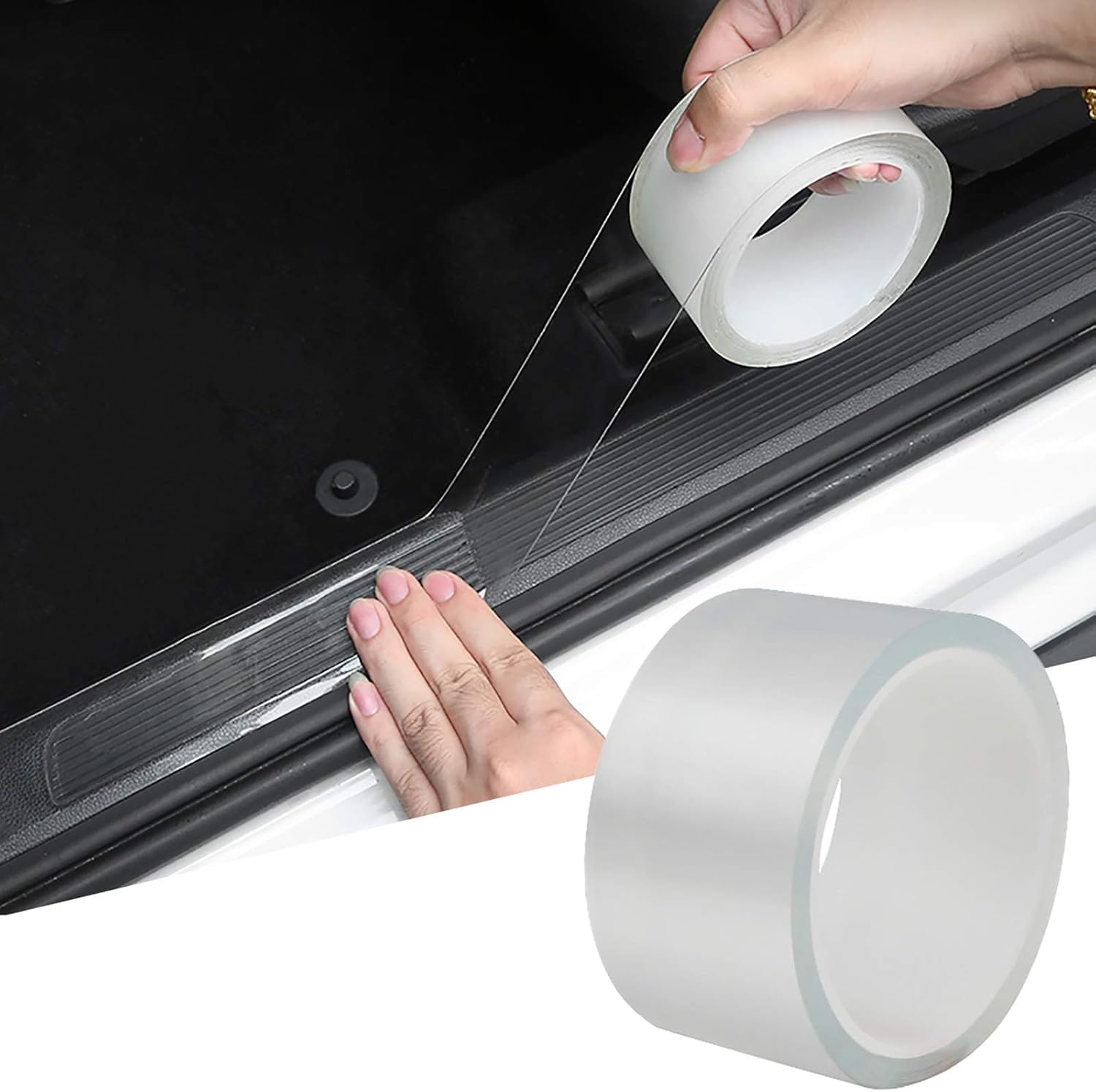 Transparent Anti Scratch Car Door Edge Guard Protector - Clear Flexible, & Durable Self-Adhesive Automotive Door Trim Protector, Scratch-Resistant, Invisible Shield for Car Bumper Door Guard.
