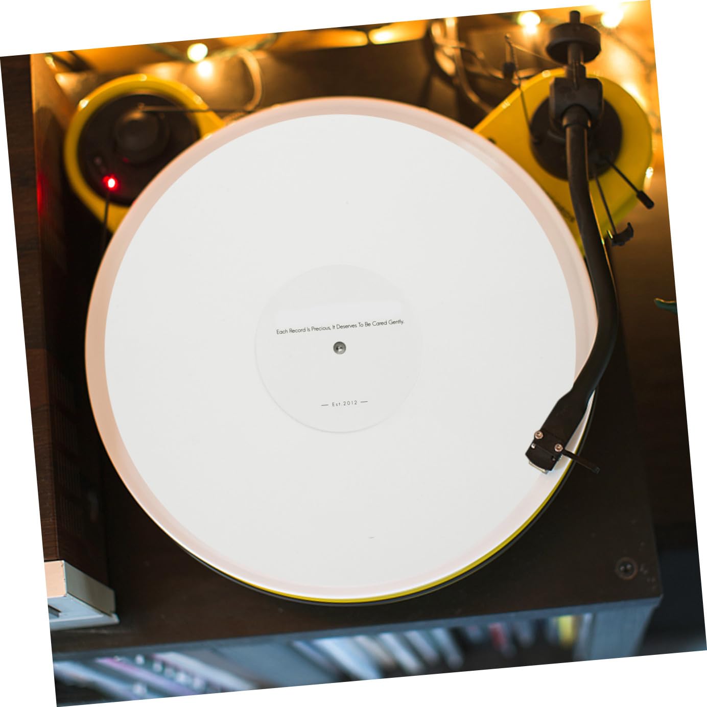 Acryl Plattenspielermatte 12 Zoll für Vinylplatten, Weiß