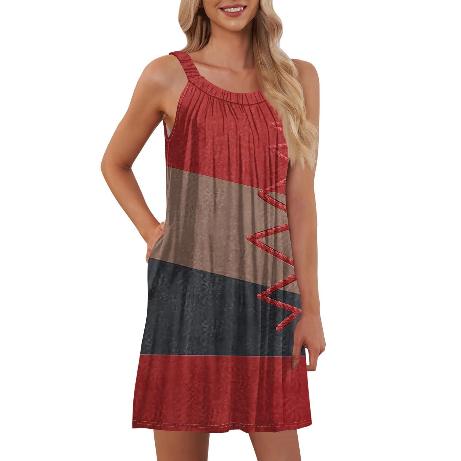 Robe d'été décontractée anti-chaleur ample avec poches pratiques - 6
