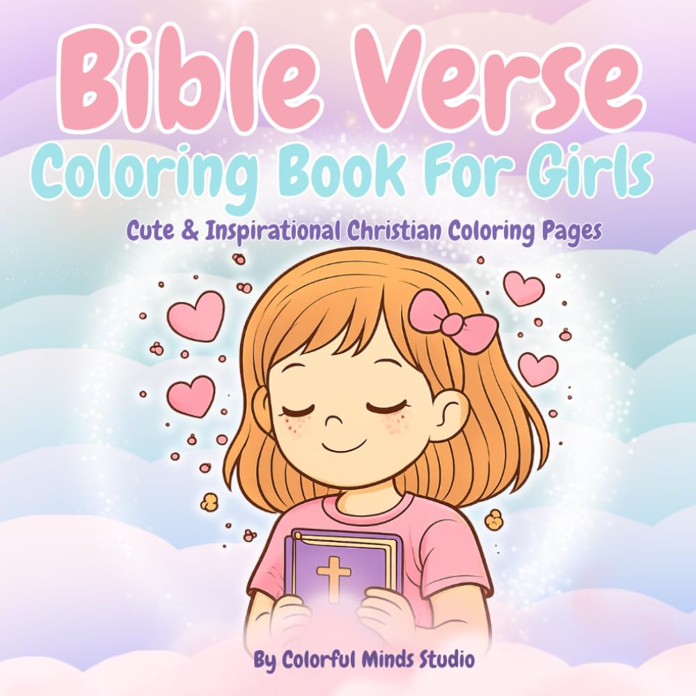 Bible Verse Coloring Book for Girls: Cute & Inspirational Christian Coloring Pages