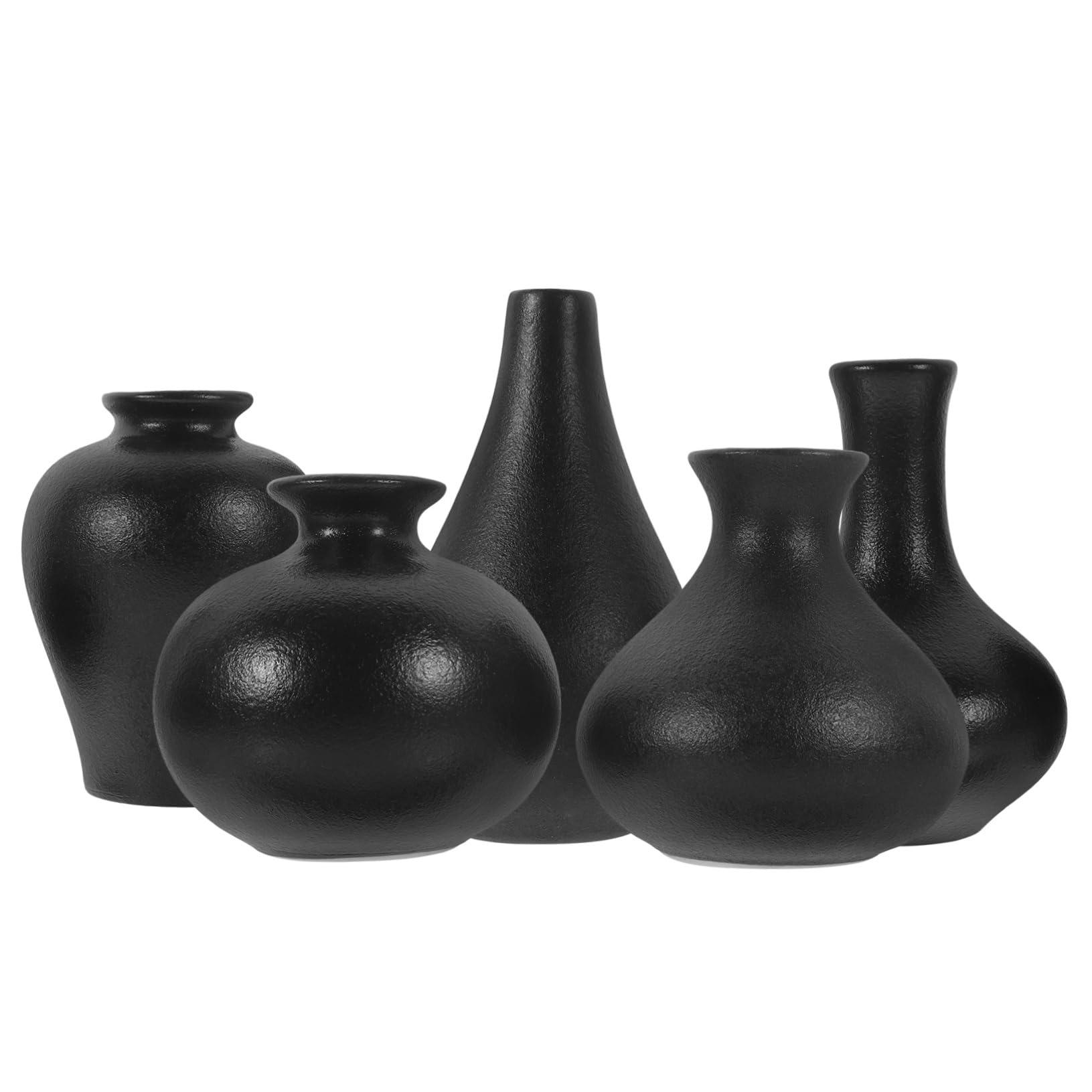 GARVALON 5kawałki Mini Wazon Ceramiczny Stylu Chińskim Elegancka Dekoracja Stół Ceramiczne Pojemniki Kwiaty Do Kwiatów Suszonych i Sztucznych