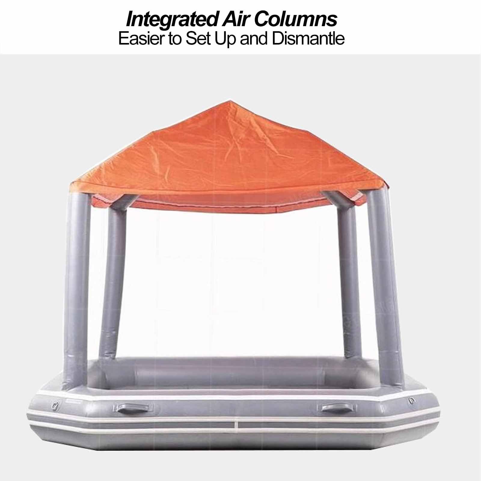 Tenda Galleggiante Gonfiabile, Copertura Parasole Gonfiabile per Piscina e Outdoor, Lettino Prendisole con Pompa e Kit di Riparazione – Ombreggiante Portatile a Gonfiaggio Rapido per Lago