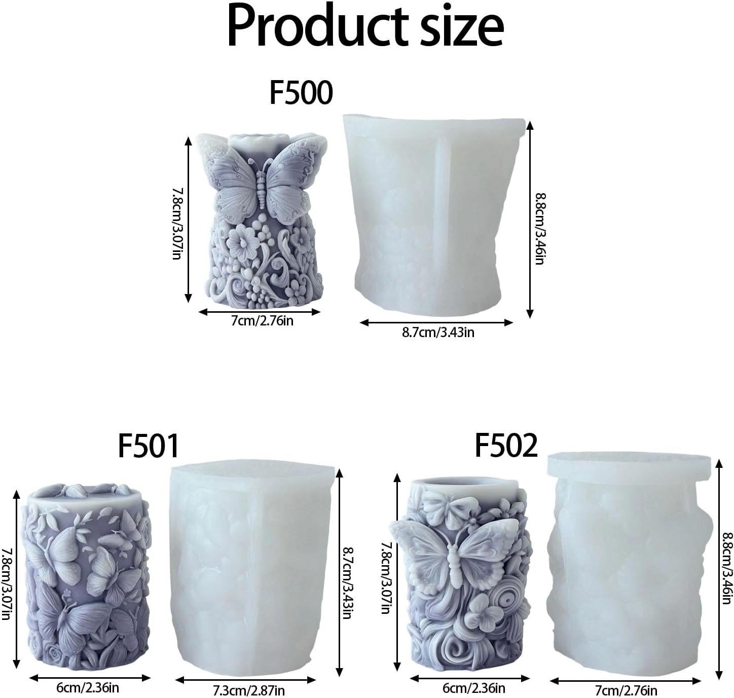 Cylinder with Food Grade Silicone and Detailed Florals Embossing Pattern Florals Making