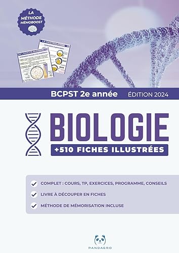 Biologie BCPST 2ème année - MÉMOBOOST™ Pandagro - Nouvelle Edition: Livre découpable à fiches transportables | Complet : Objectif Agro-Véto G2E ENS - Sciences Cognitives - Mémorisation optimisée