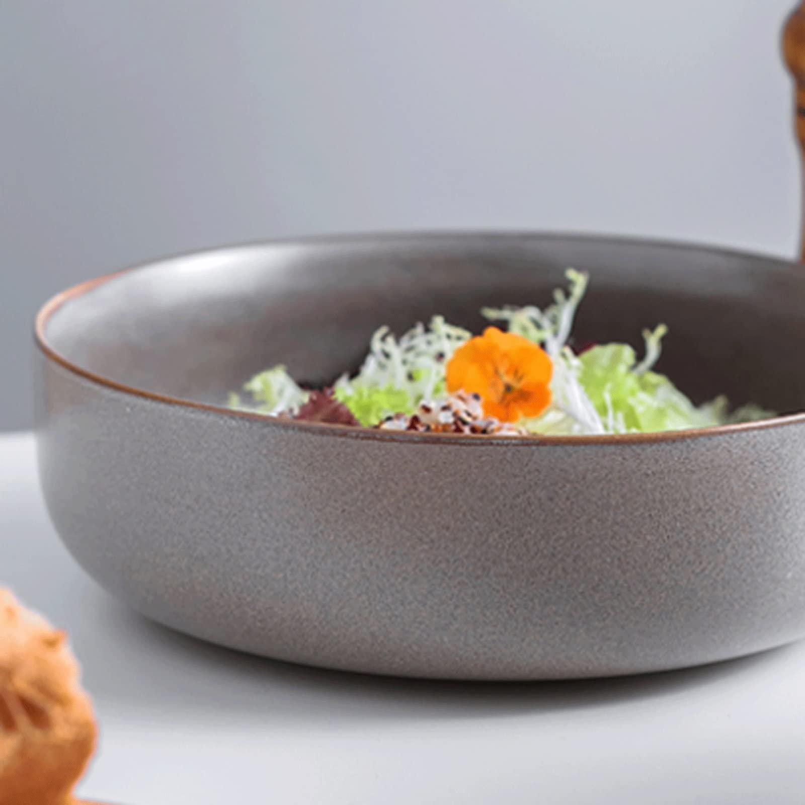 Teller- und Schüssel-Sets, Keramik-Salatschüssel, hervorragend für Pasta, Salat, Reisgerichte, Suppen, Eintöpfe, Spaghetti, Nudeln.