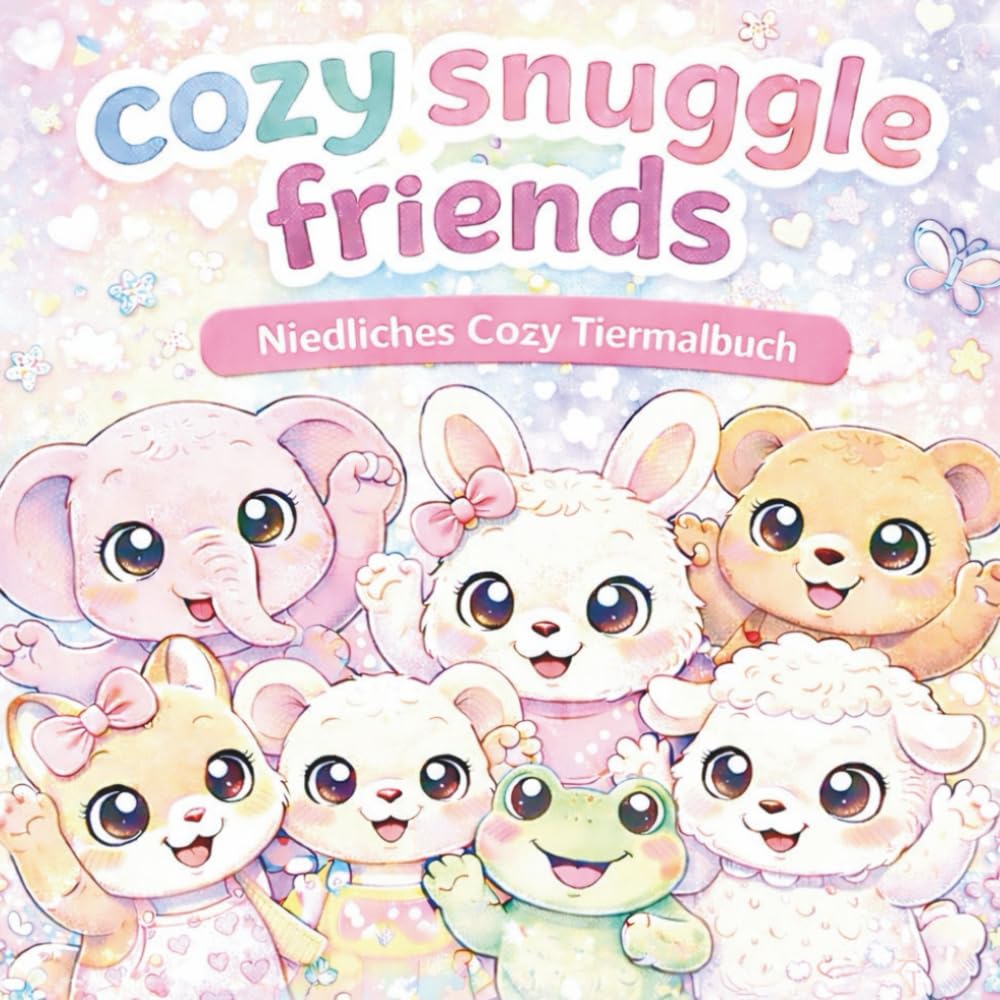 Cozy Snuggle Friends: Niedliches Cozy Tiermalbuch
