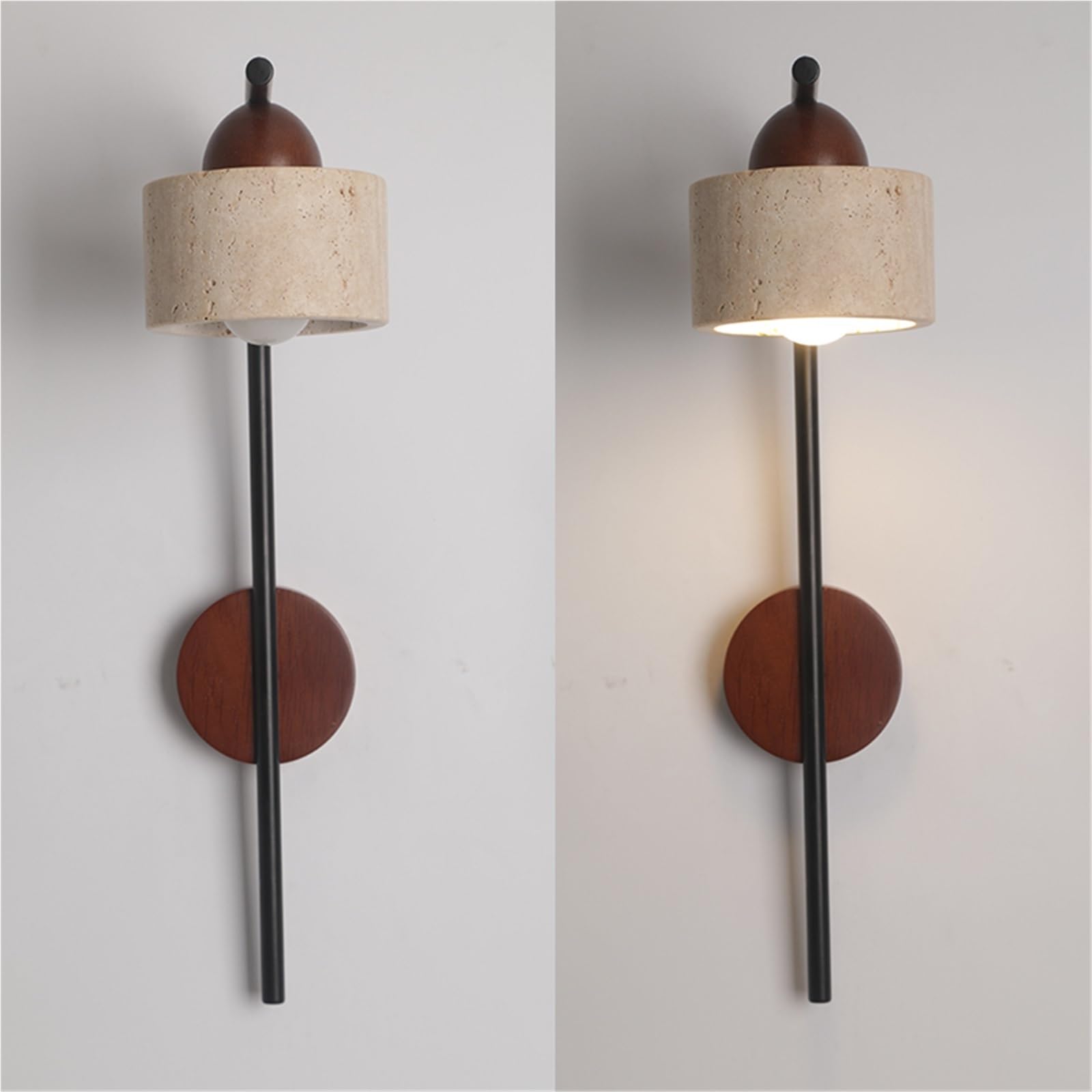 Kinkiety wewnętrzne Lampa artystyczna z orzecha kamiennego Retro wejściowe dekoracyjne kinkiety