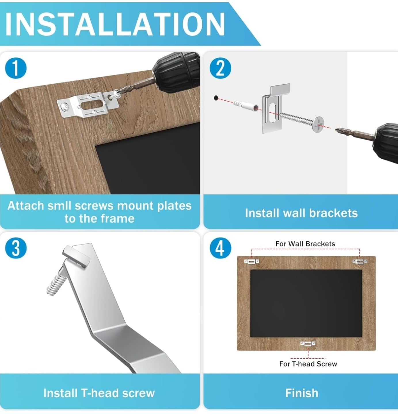 Locking Picture Frame Example RLECS T-Lock Security Locking Picture Hanger Set - Keeping Mounting ...