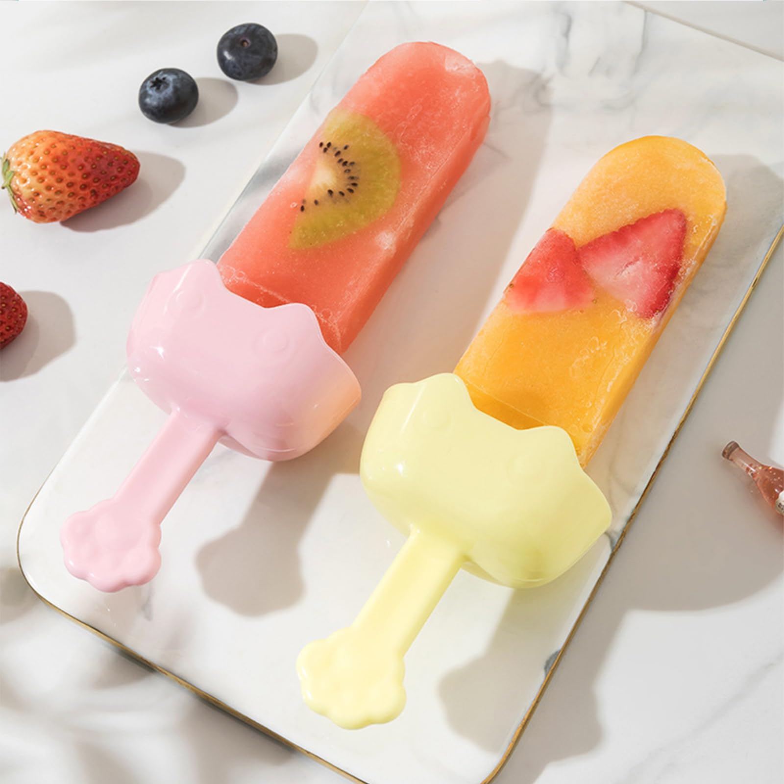 Soporte para palitos de hielo sin goteo para niños, 4 unidades, soporte para hielo para niños, reutilizables, para niños pequeños