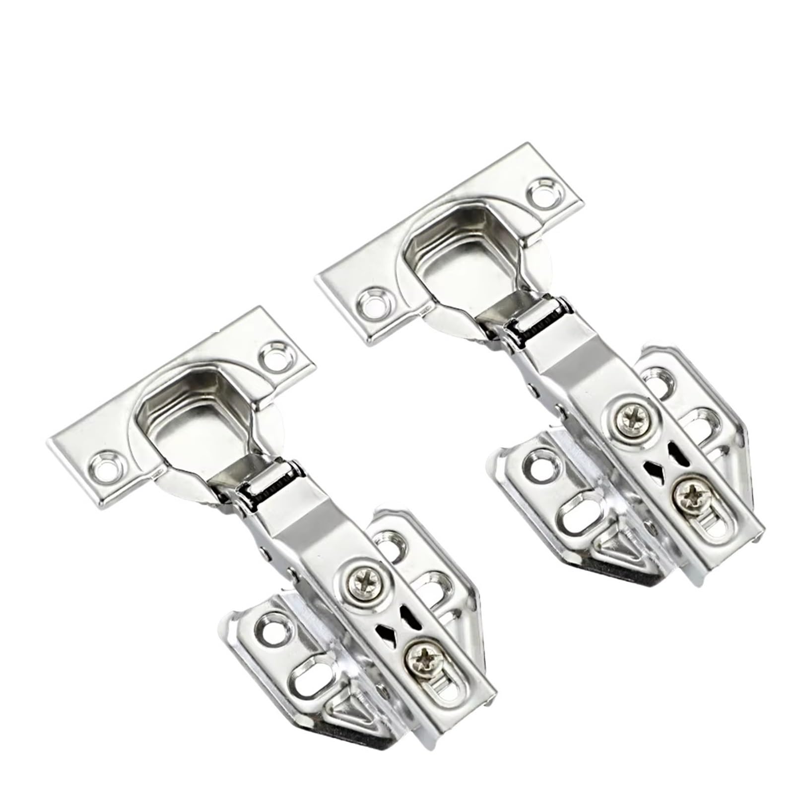 Kdhcvkz No Coverage 2Pcs 2/10Pcs Stainless Steel Hinge Door Cabinet Hinge(No Coverage 2Pcs)