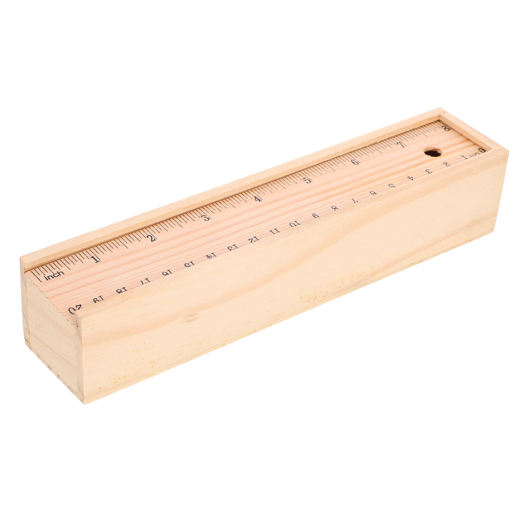 Gogogmee Estuche escolar de madera para lápices, cajón, material escolar, estuche para lápices, Como se muestra, 21.00X4.30X4.20CM, Push-Up