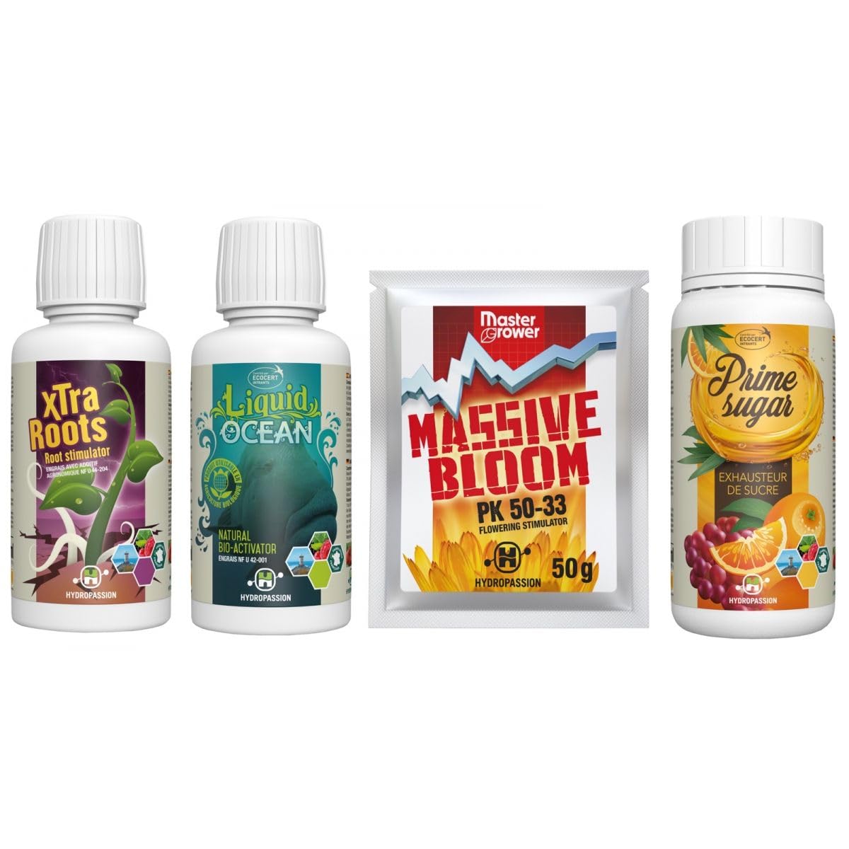 Pack Boosters Master Grower – Stimulants Croissance & Floraison Terre Hydro Aéro