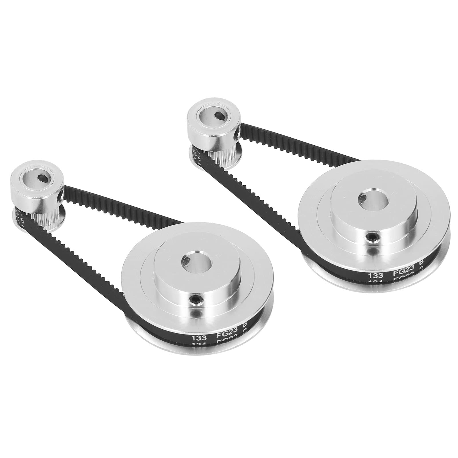 Paquete de 2 Ruedas Síncronas Correa de Distribución Cerrada Elástica 20T 60T Polea de Aleación de Aluminio 200mm 6mm 8mm