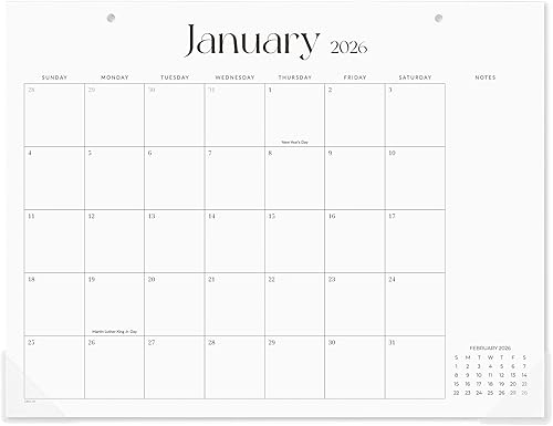 Cabbrix Calendario de escritorio 2026, calendario estético de escritorio de 15 x 12 pulgadas, de enero de 2026 a diciembre de 2026, calendario de