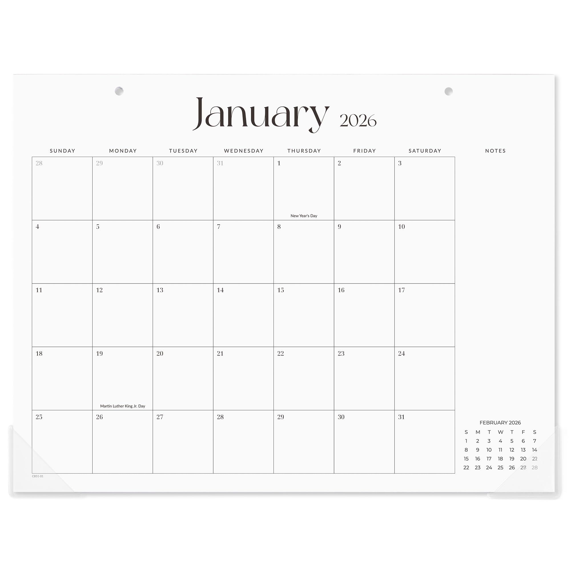 Calendrier de bureau 2025-2026 Cabbrix 38x30 cm sous-main - 8