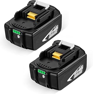 Powerextra 2Pack Upgraded 5.5Ah Replacement Makita 18V Batteries BL1815 BL1830 BL1840 BL1850 194205-3 LXT-400 Cordless Power Tools with LED Indicator Display