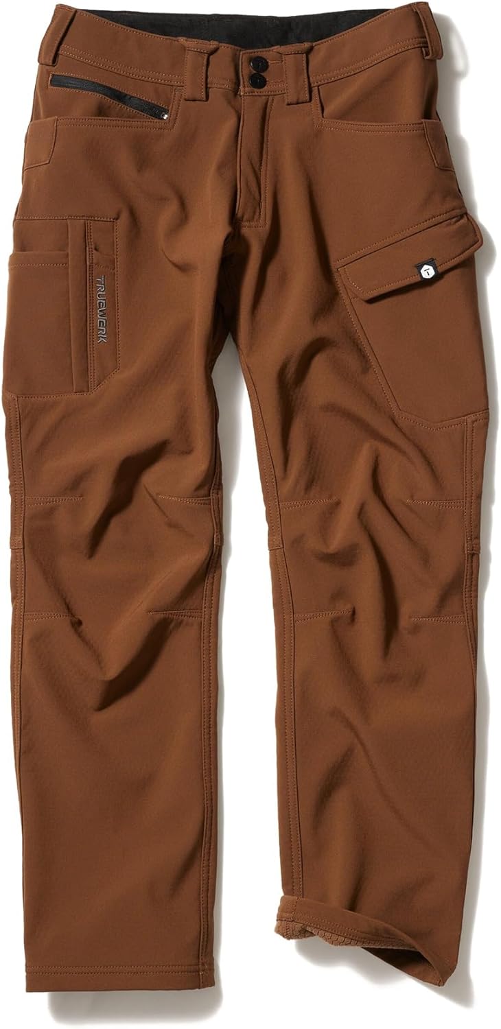 TRUEWERK Men’s Workwear Pants – T3 WerkPants – Relaxed Fit, Feece Lined, Waterproof, Cargo Pants with 4-Way Stretch TRUEWERK Men’s Workwear Pants – T3 WerkPants – Relaxed Fit, Feece Lined, Waterproof, Cargo Pants with 4-Way Stretch