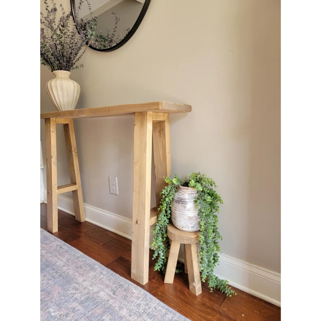 Wooden Expert 100cm Long Wooden Console Table for Living Room | Side Entrance Table for Home | Sheesham Wood, Coffee Color 3