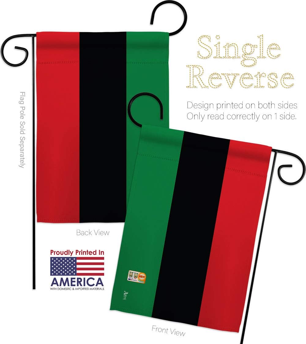 African American Garden Flag Set Wall Holder Regional Nation International World Country Particular Area Small Decorative Gift Yard House Banner Made In USA 13 X 18.5