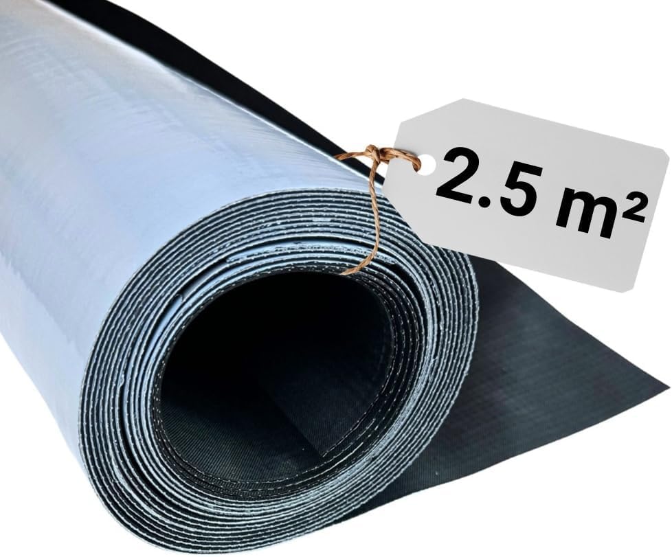 Membrane EPDM Autocollante pour Toiture EasyStick – Ultra Résistante & Étanche – Idéale pour abri de jardin, carport et toit plat – Facile à Poser,...