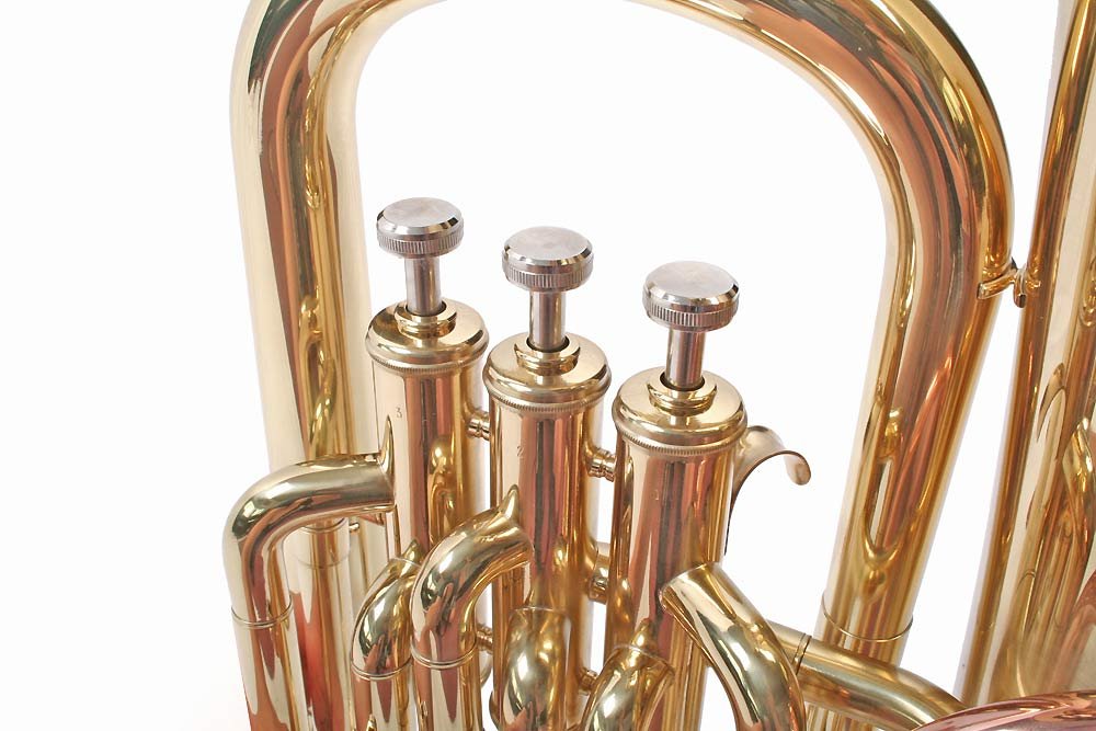 Bb Euphonium Baritonhorn 3 Pumpventile, Monel, Goldmessing Mundrohr
