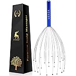 USAGA 28 Fingers Head Scratcher, Head Massager, Scalp Massager for Scalp Body Relaxing (Blue)