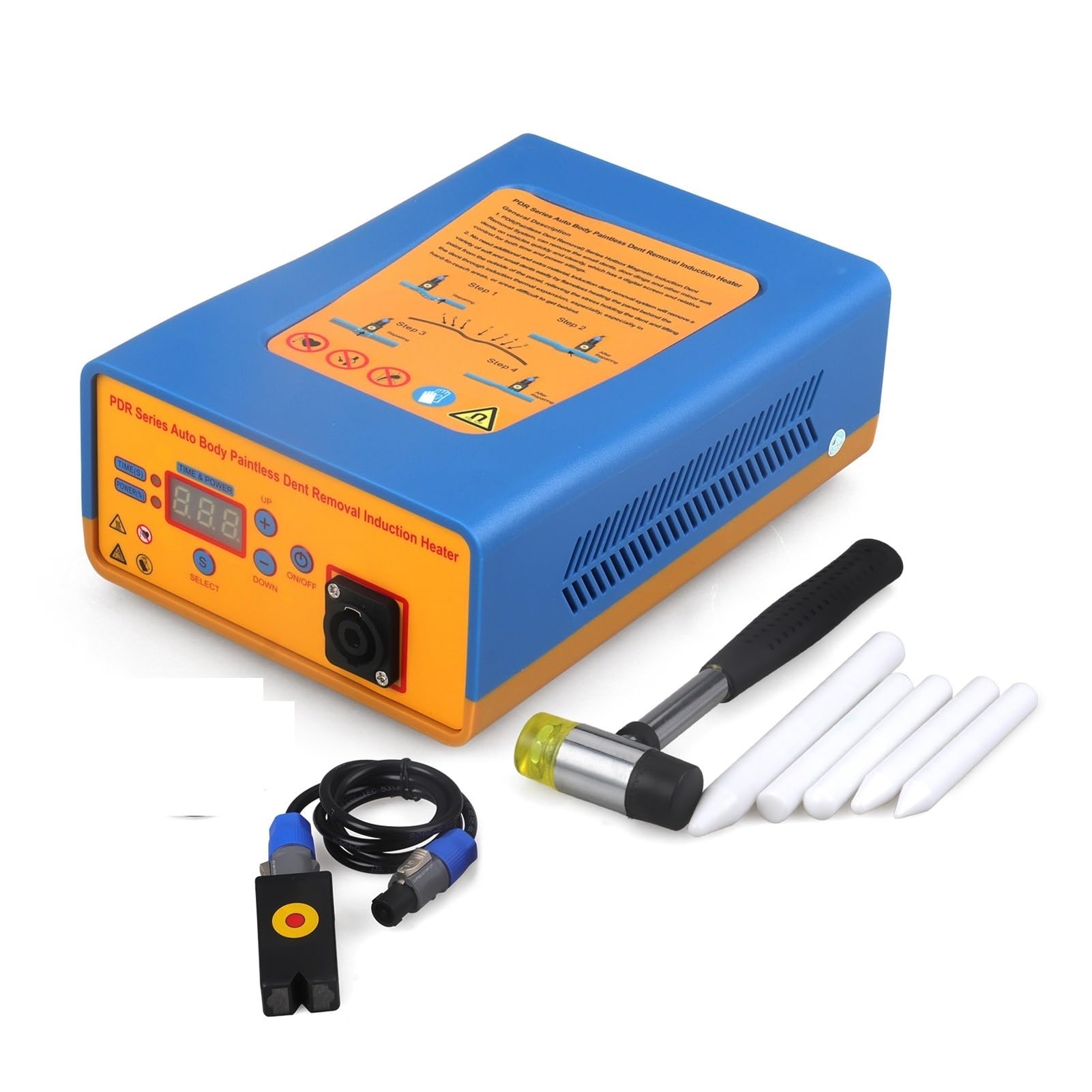 Xzxxzsz One Color Induction Heater, Pdr Induction Heater Auto Body Dent Removal Removing Paintless Repair Tool 150Khz