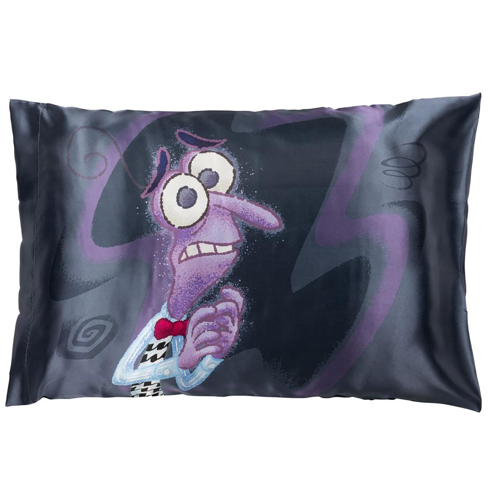 Taie d'oreiller en satin Pixar anti-cheveux cassants gris foncé