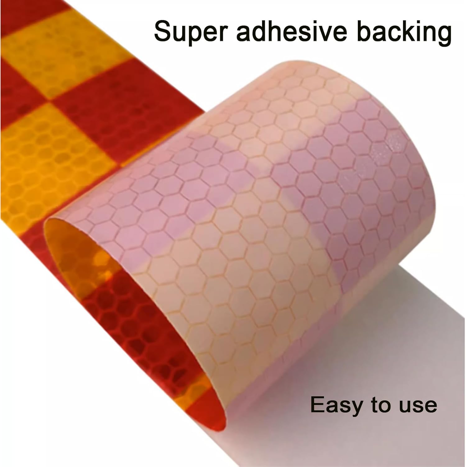 Reflective Tape,Reflective Tape Safety Reflector 5 cm x 3 Meters Outdoor Waterproof Adhesive Conspicuity Tape for Trailer, Trucks, Cars, Yachting, Outdoor(Red White)