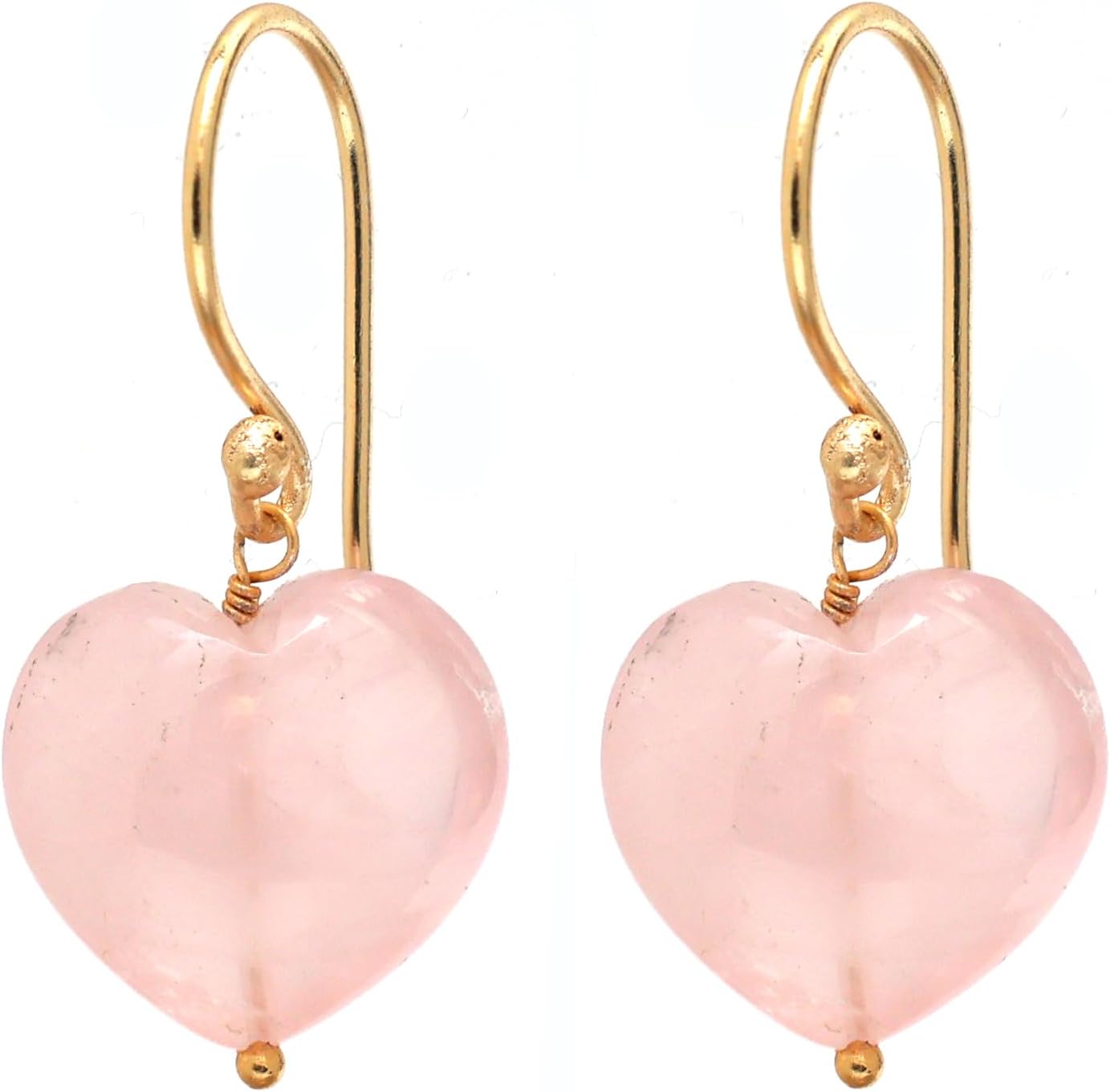 Gempires Natural Heart Crystals Earring, Heart Gemstone, Energy Healing Crystals, Birthday, Gift for Her, Gemstone Jewelry