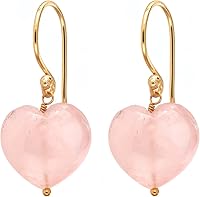 Vista 121 de Gempires Natural Heart Crystals Earring, Heart Gemstone, Energy Healing Crystals, Birthday, Gift for Her, Gemstone Jewelry Yaxaite