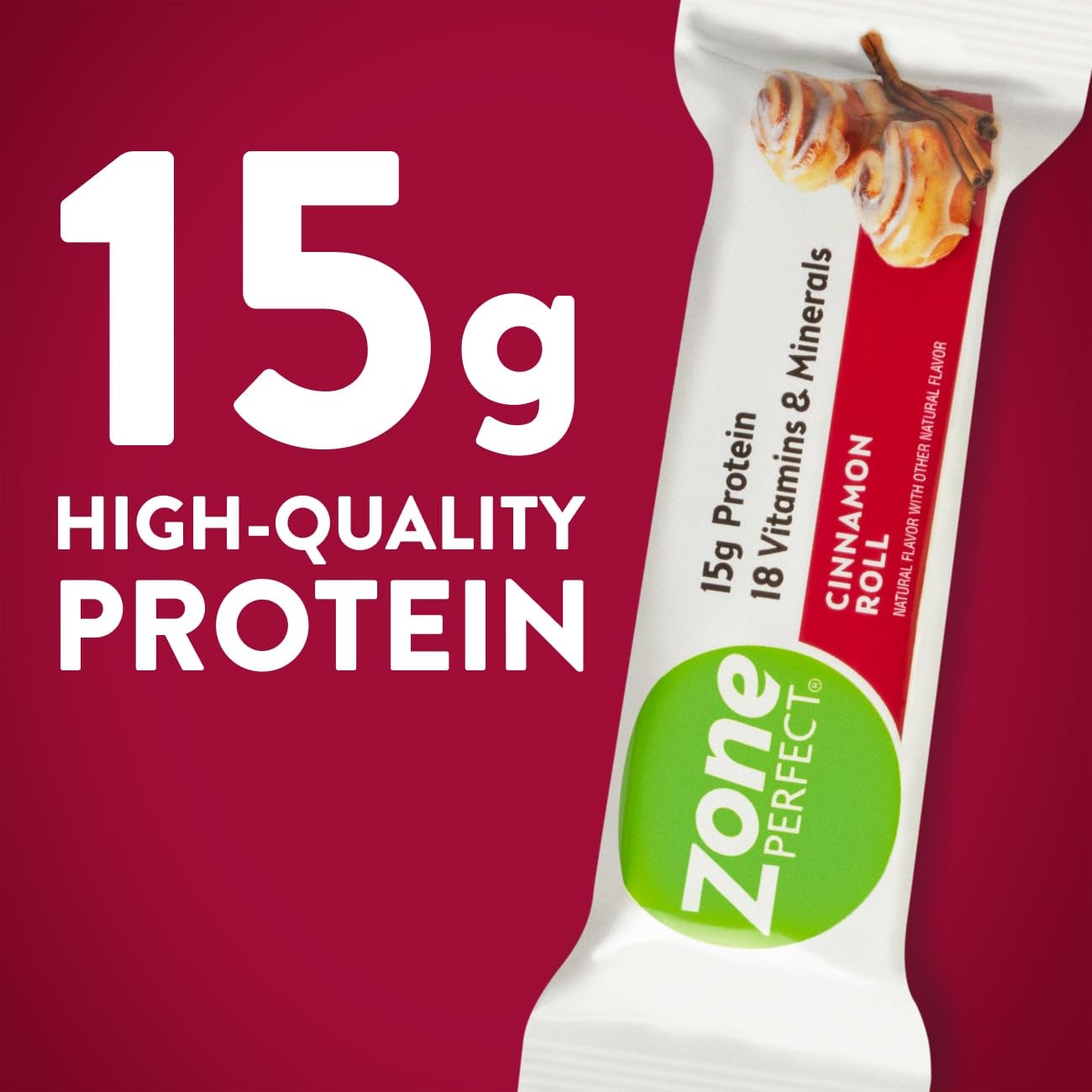 Zone Perfect All-Natural Nutrition Bars, Cinammon Roll 12 ea, Cinnamon Roll, 12 Count
