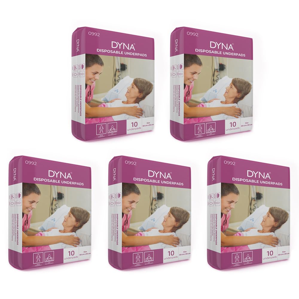 Dyna Disposable Underpad 5 Pack (50 Pieces) Size 60 X 90 cm…… (B08572JTBM) Amazon Price History, Amazon Price Tracker