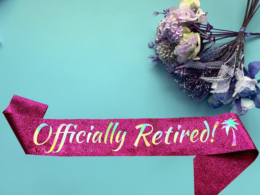 Officially Retired Crown Sash Set Women Retirement Tiara & Sash Set for Retirement Party Events Supplies image 3